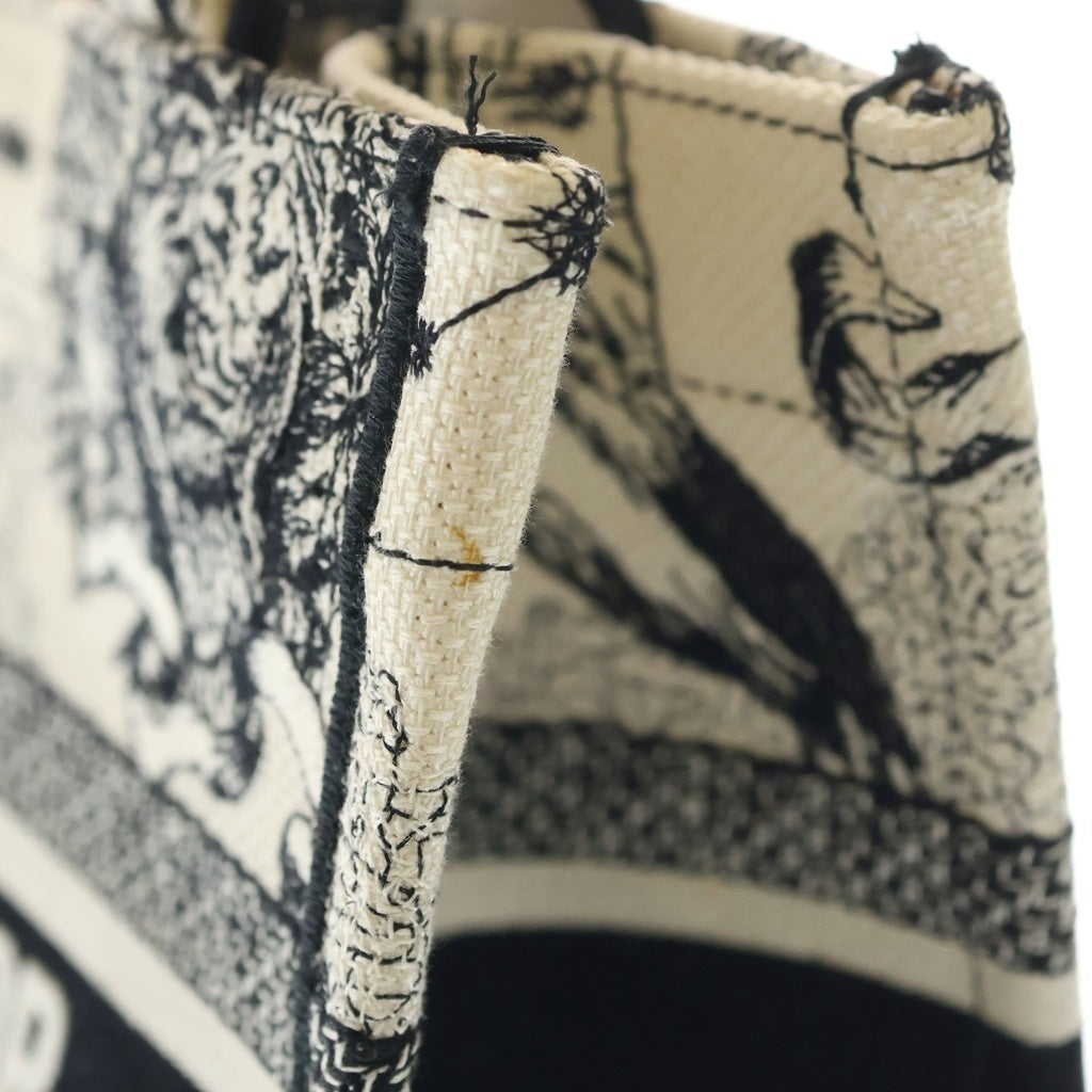 Christian Dior(クリスチャンディオール) BOOK TOTE ブックトート スモール トワル ドゥ ジュイ ハンド トートバッグ アイボリー/ブラック M1265ZRHZ レディース