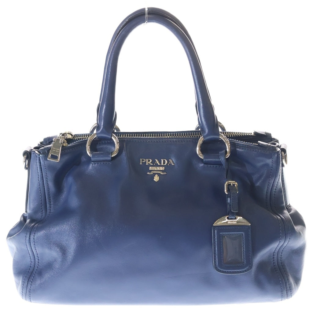 PRADA(プラダ) 2WAYハンドバッグ ショルダーバッグ ブルー レザー BN2866 シルバー金具 レディース