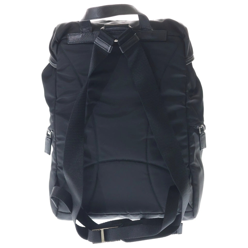 PRADA(プラダ) RE-NYLON リュックサック バックパック ブラック ナイロン 2VZ135 シルバー金具 レディース