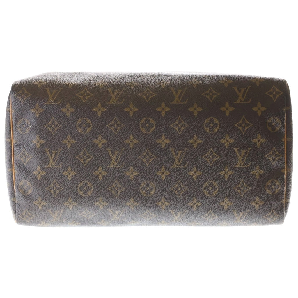 LOUIS VUITTON(ルイヴィトン) モノグラム スピーディ35 ハンドバッグ ボストンバッグ ブラウン レザー×PVC M41524 ゴールド金具 レディース