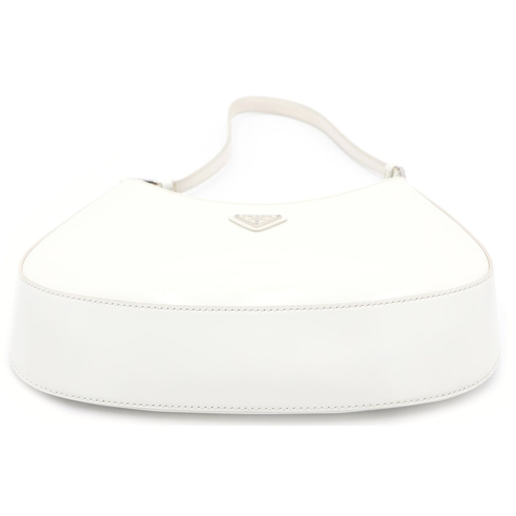 PRADA(プラダ) クレオ ハンドバッグ ワンショルダーバッグ ホワイト レザー 1BC499 シルバー金具 レディース