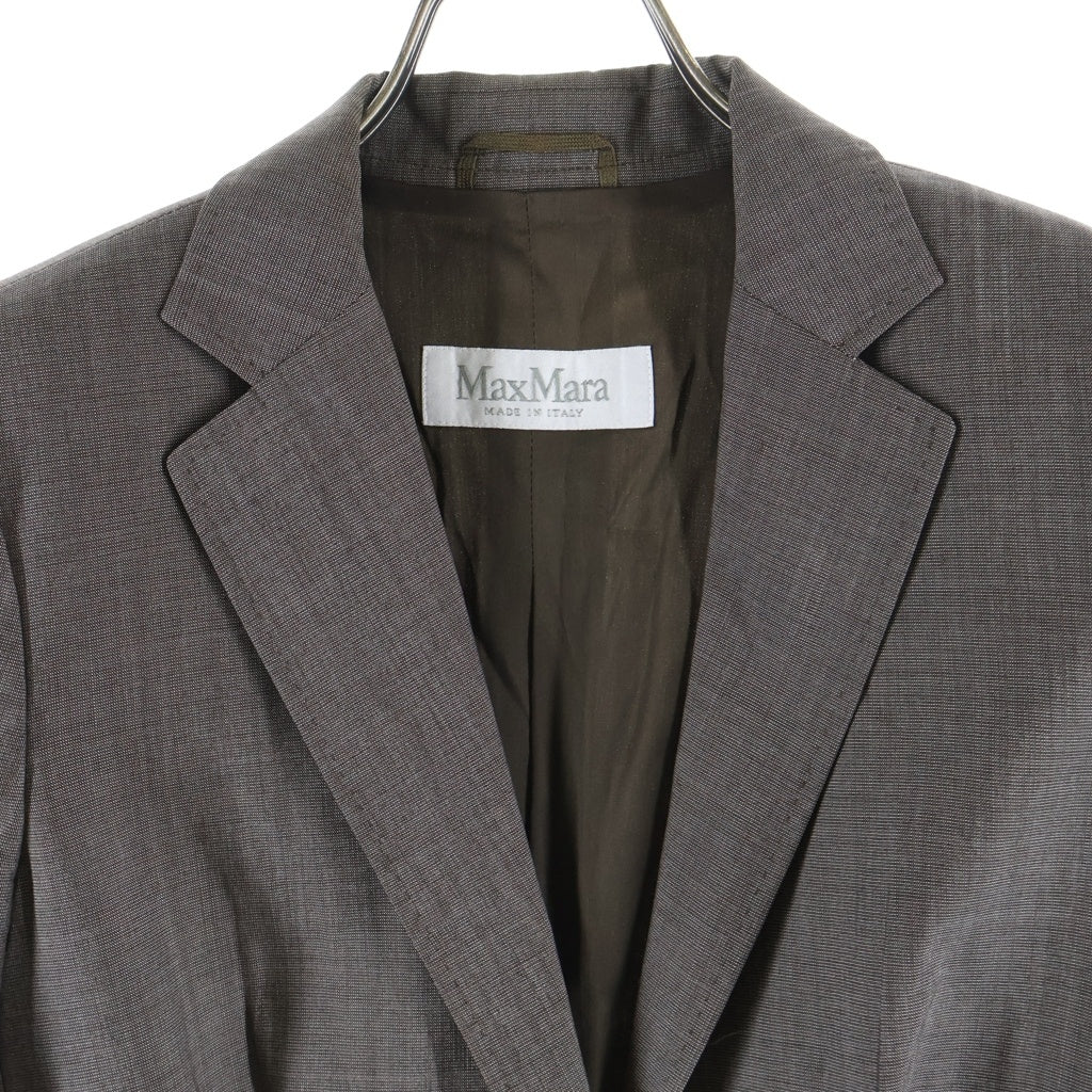 Max Mara(マックスマーラ) 1B テーラードジャケット グレーブラウン #38 レディース