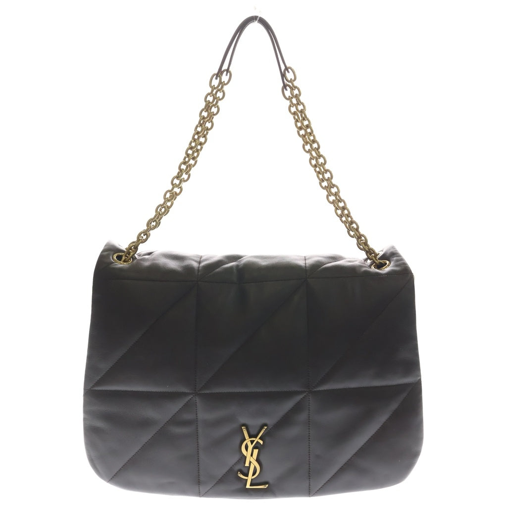 SAINT LAURENT PARIS(サンローランパリ) ジェイミー4.3 ラージ チェーンショルダーバック トートバッグ ダークブラウン レザー 805859 ゴールド金具 レディース