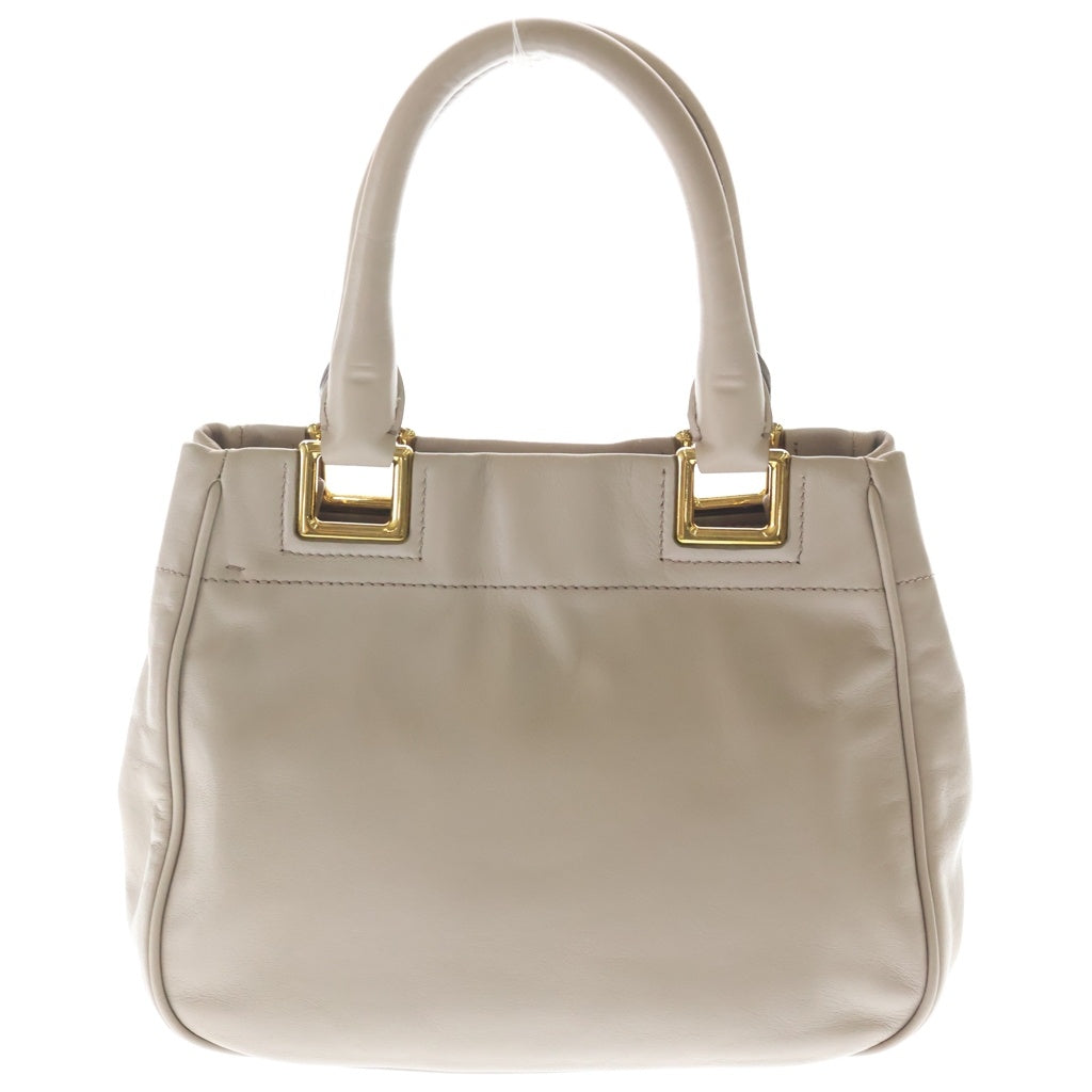PRADA(プラダ) リボン 2WAYハンドバッグ ショルダーバッグ グレージュ レザー BN2245 ゴールド金具 レディース