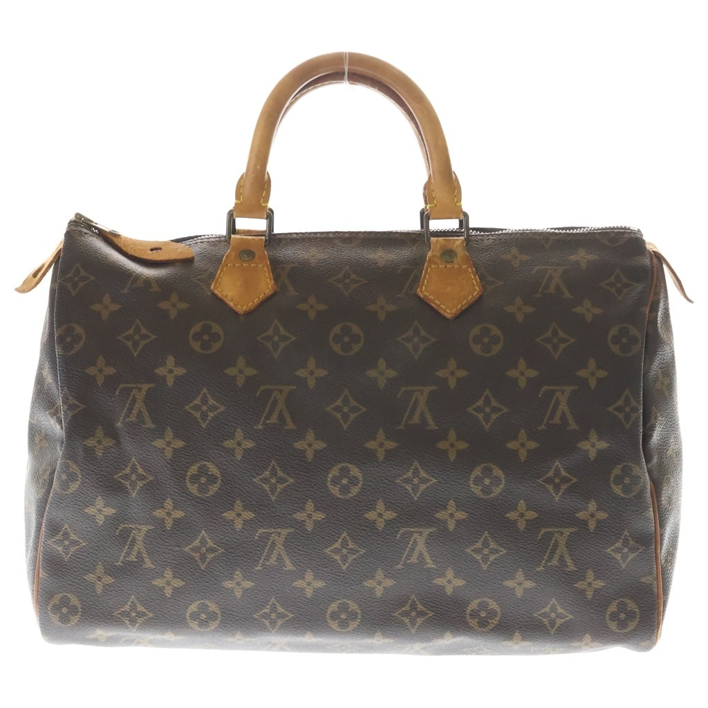 LOUIS VUITTON(ルイヴィトン) モノグラム スピーディー35 PVC レザー ハンドバッグ ブラウン M41524 レディース