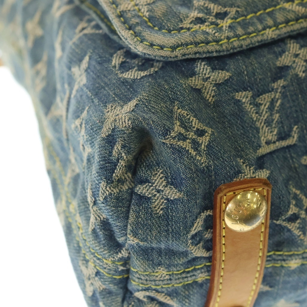 LOUIS VUITTON(ルイヴィトン) モノグラムデニム バギーGM レザー ショルダーバッグ ゴールド金具 インディゴ M95048 レディース