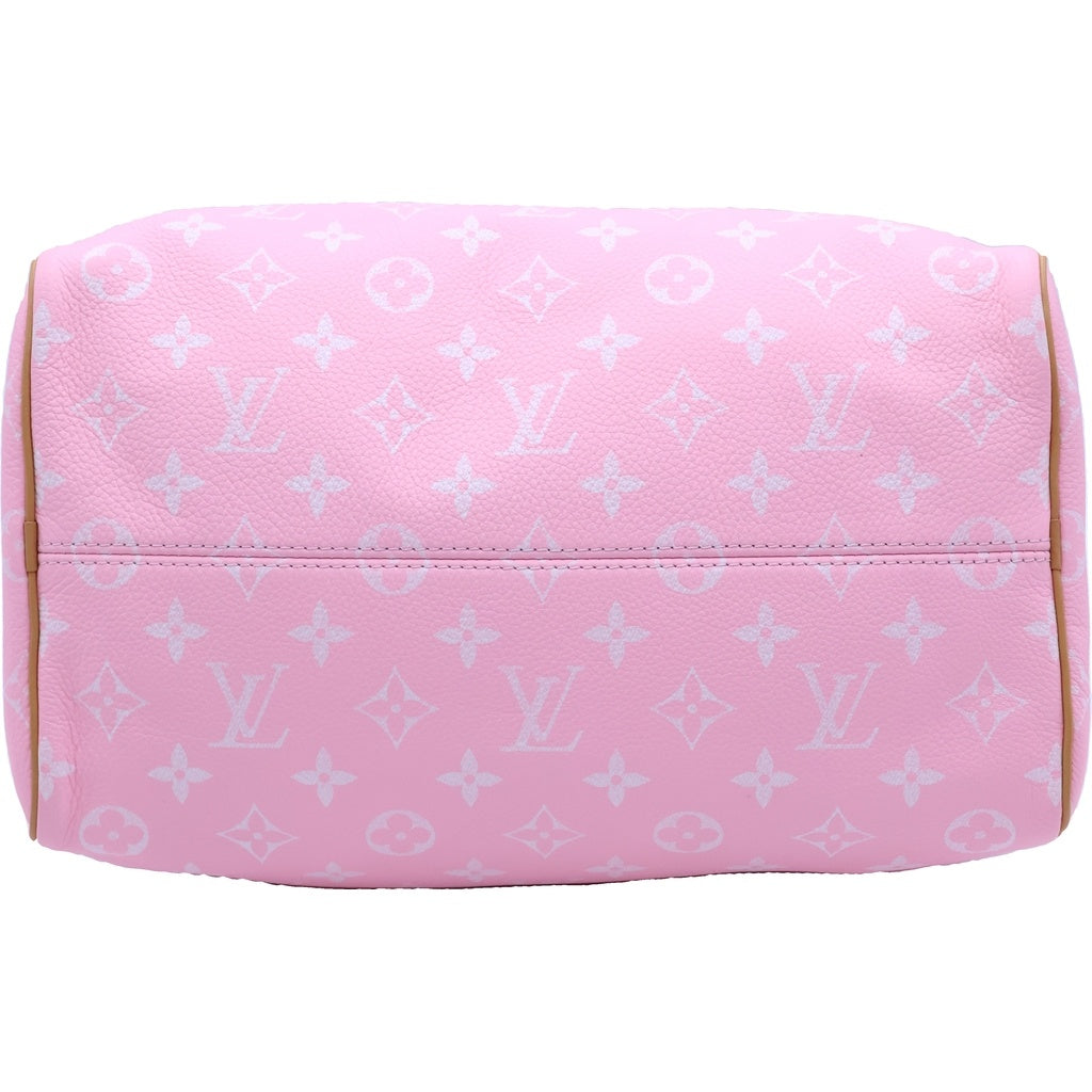 LOUIS VUITTON(ルイヴィトン) スピーディP9 バンドリエール30 2WAYハンドバッグ ショルダーバッグ ピンク レザー×PVC M13914 ゴールド金具 レディース