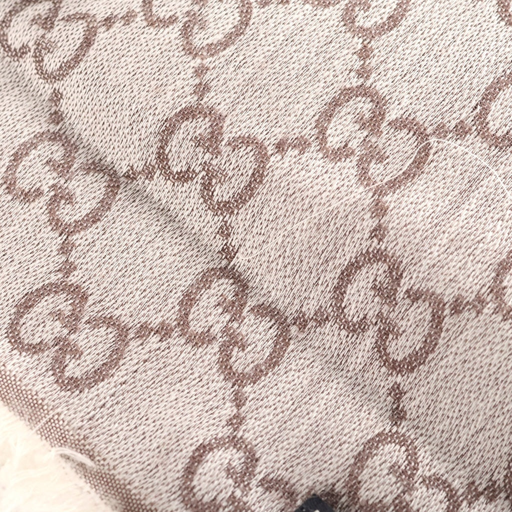 GUCCI(グッチ) GG総柄 大判ストール ショール ブラウン レディース
