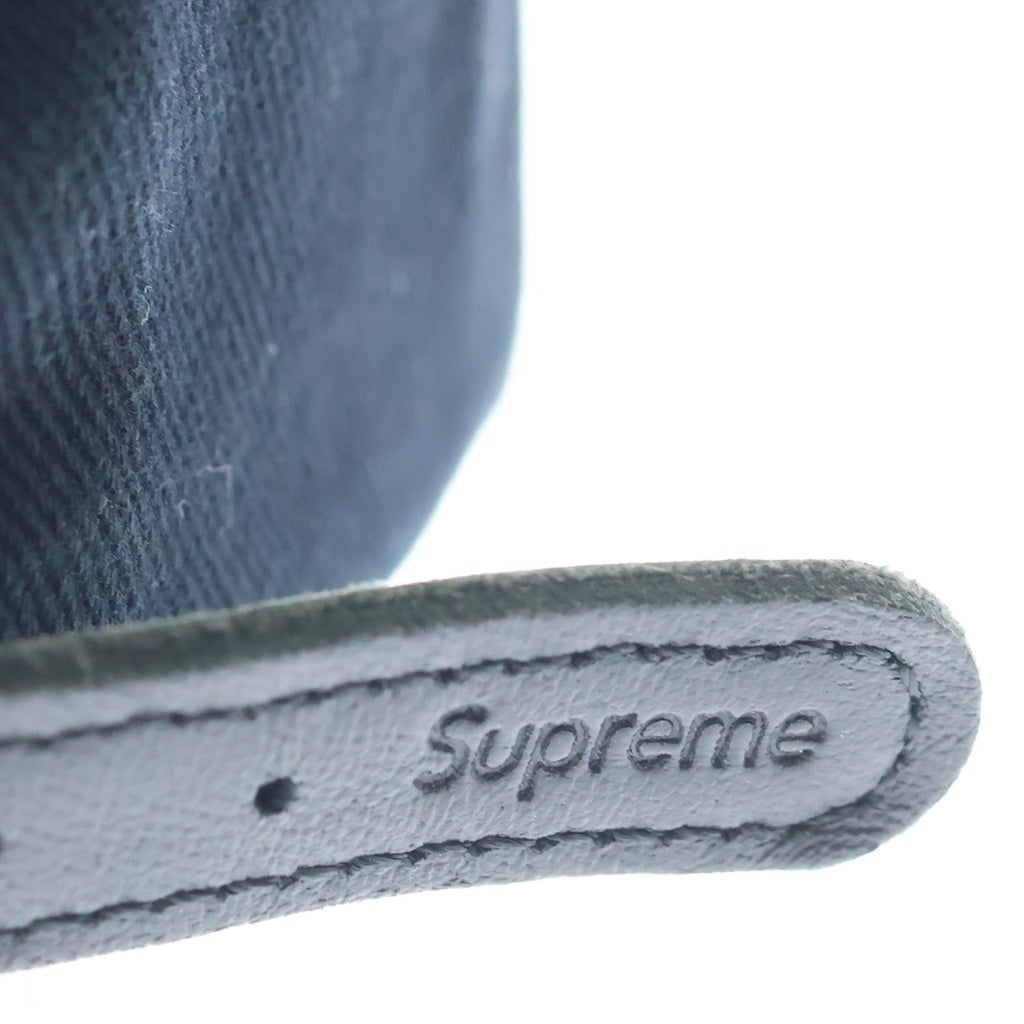 SUPREME(シュプリーム) 22AW Qualite 6-Panel カリテ 6パネル ロゴ刺繍 ベースボール キャップ 帽子 ネイビー
