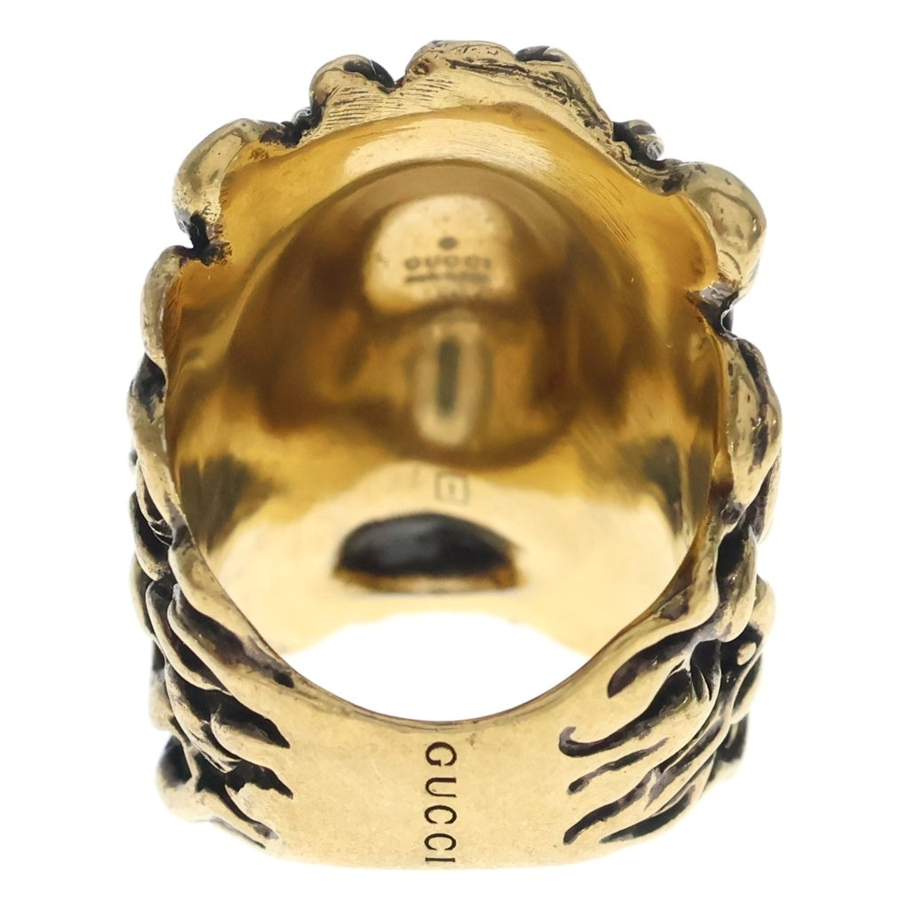 GUCCI(グッチ) ライオンヘッドリング ゴールド