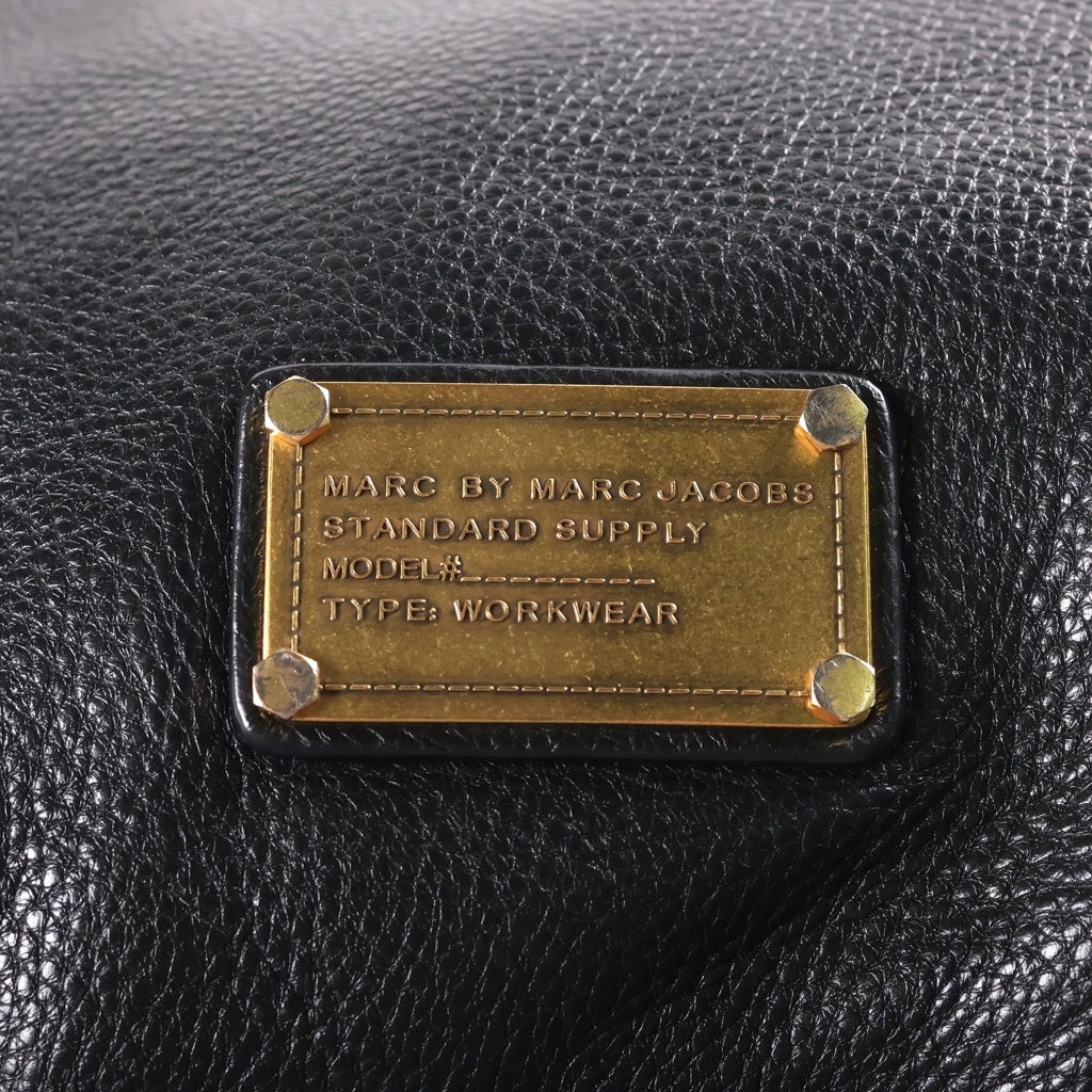 MARC BY MARC JACOBS(マーク バイ マーク ジェイコブス) 2WAYハンドバッグ ショルダーバッグ ブラック レザー ゴールド金具 レディース