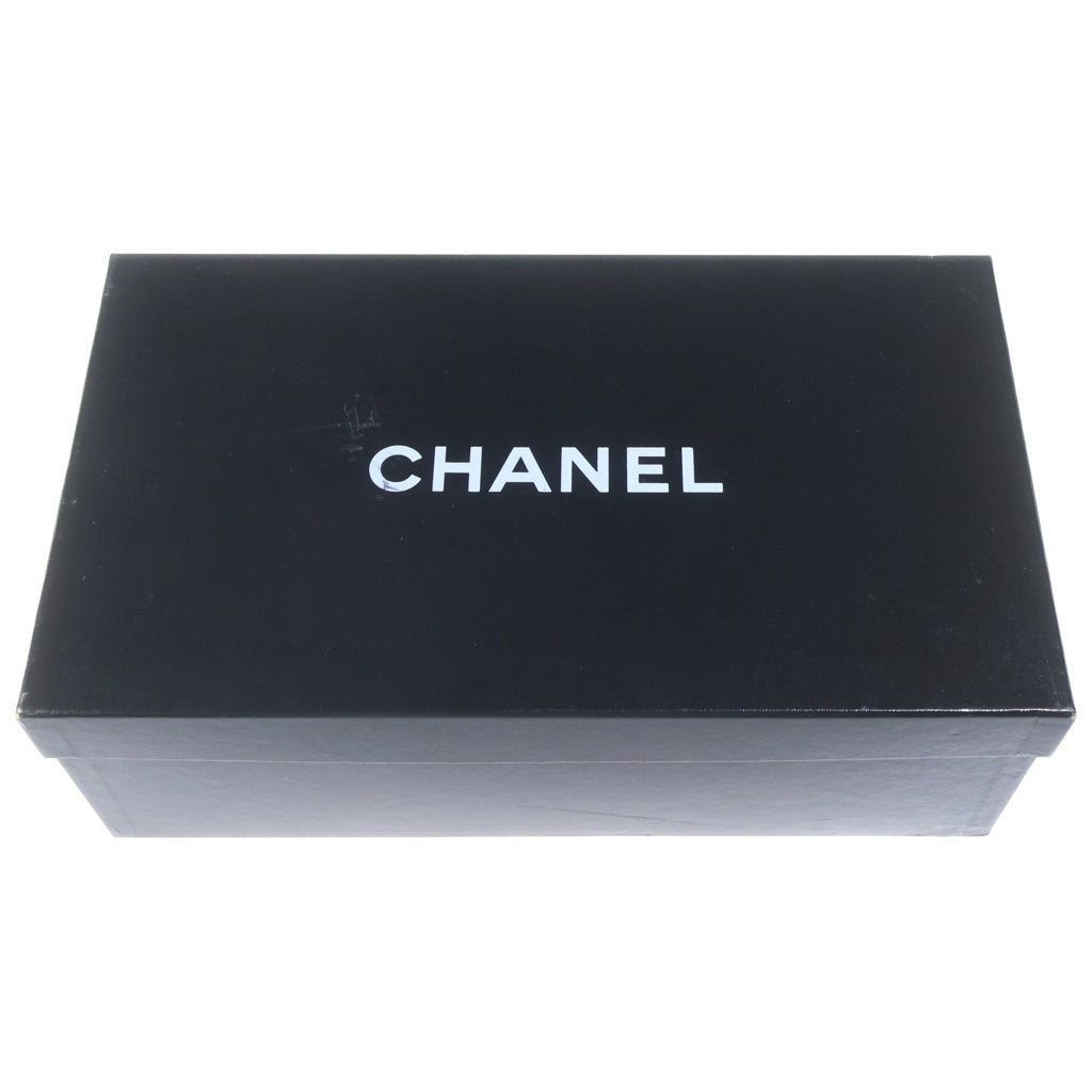 CHANEL(シャネル) ココマーク レース柄 レザー ヒール サンダル シューズ ブラック レディース G27567