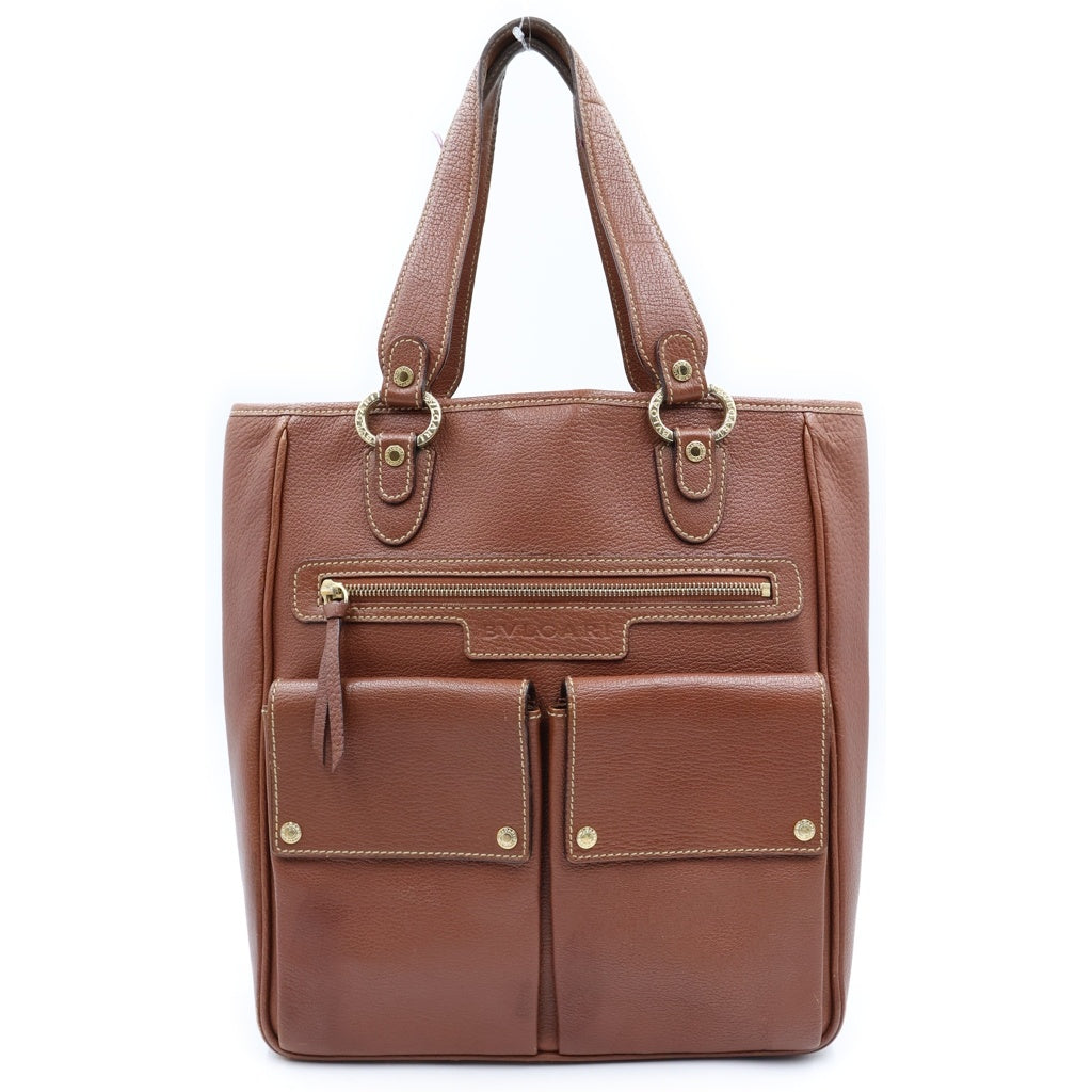 BVLGARI(ブルガリ) マキシレッタレ 2WAYバッグ ハンドバッグ トートバッグ ブラウン レザー 26421 レディース
