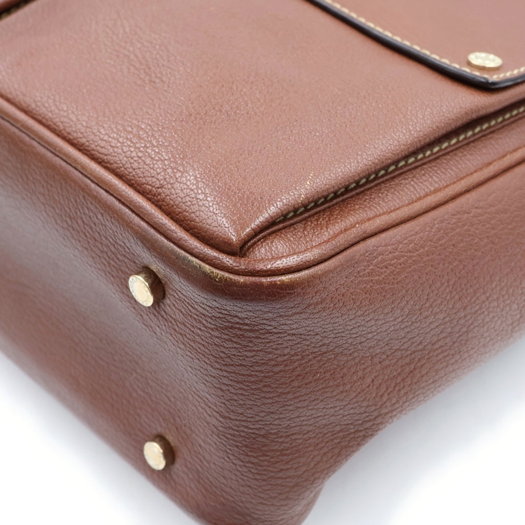 BVLGARI(ブルガリ) マキシレッタレ 2WAYバッグ ハンドバッグ トートバッグ ブラウン レザー 26421 レディース