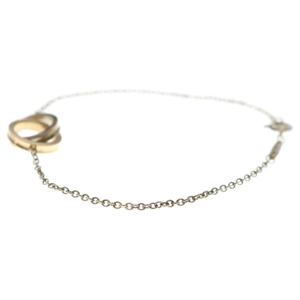 TIFFANY & Co.(ティファニー) インターロッキング サークル チェーン ブレスレット シルバー×ピンクゴールド Ag925 Au750PG レディース