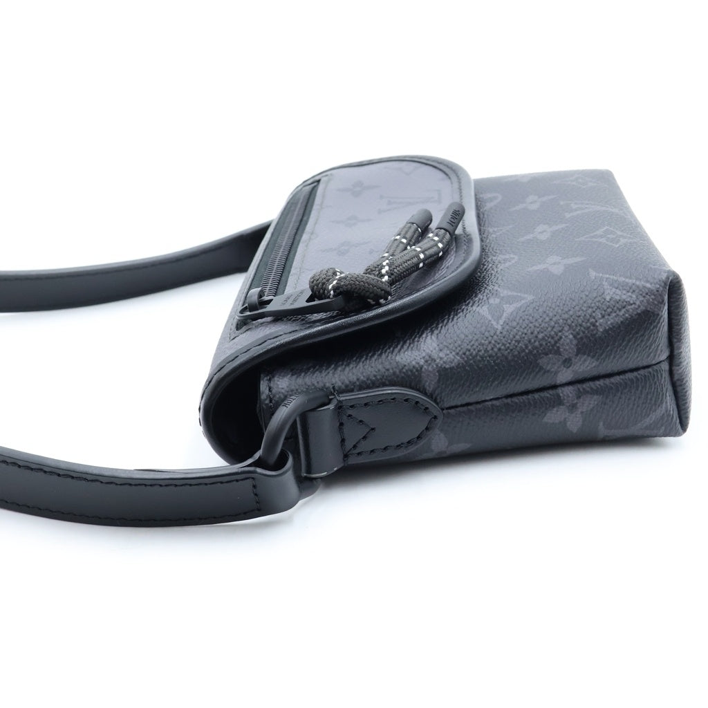LOUIS VUITTON(ルイヴィトン) モノグラムエクリプス パルス ウェアラブルウォレット ショルダーバッグ ミニバッグ ブラック PVC レザー M12806 ブラック金具 レディース