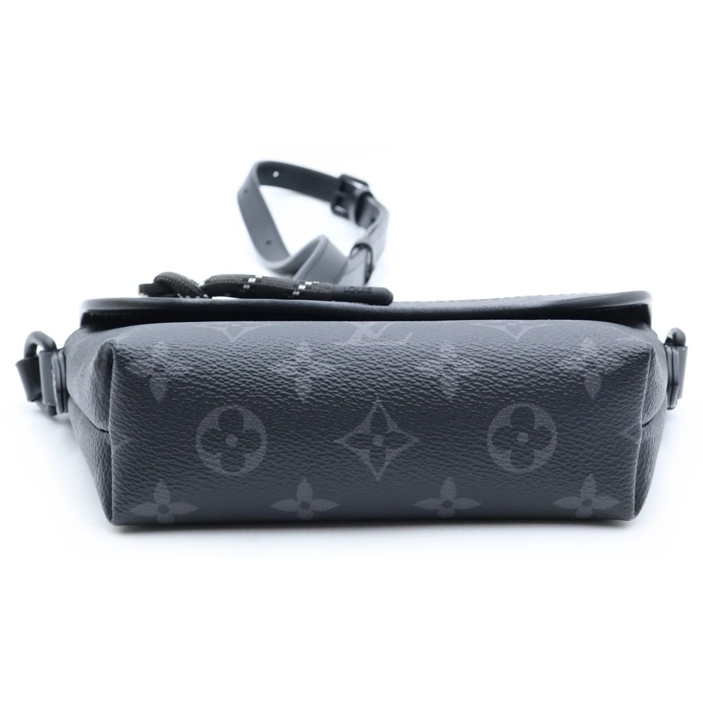 LOUIS VUITTON(ルイヴィトン) モノグラムエクリプス パルス ウェアラブルウォレット ショルダーバッグ ミニバッグ ブラック PVC レザー M12806 ブラック金具 レディース