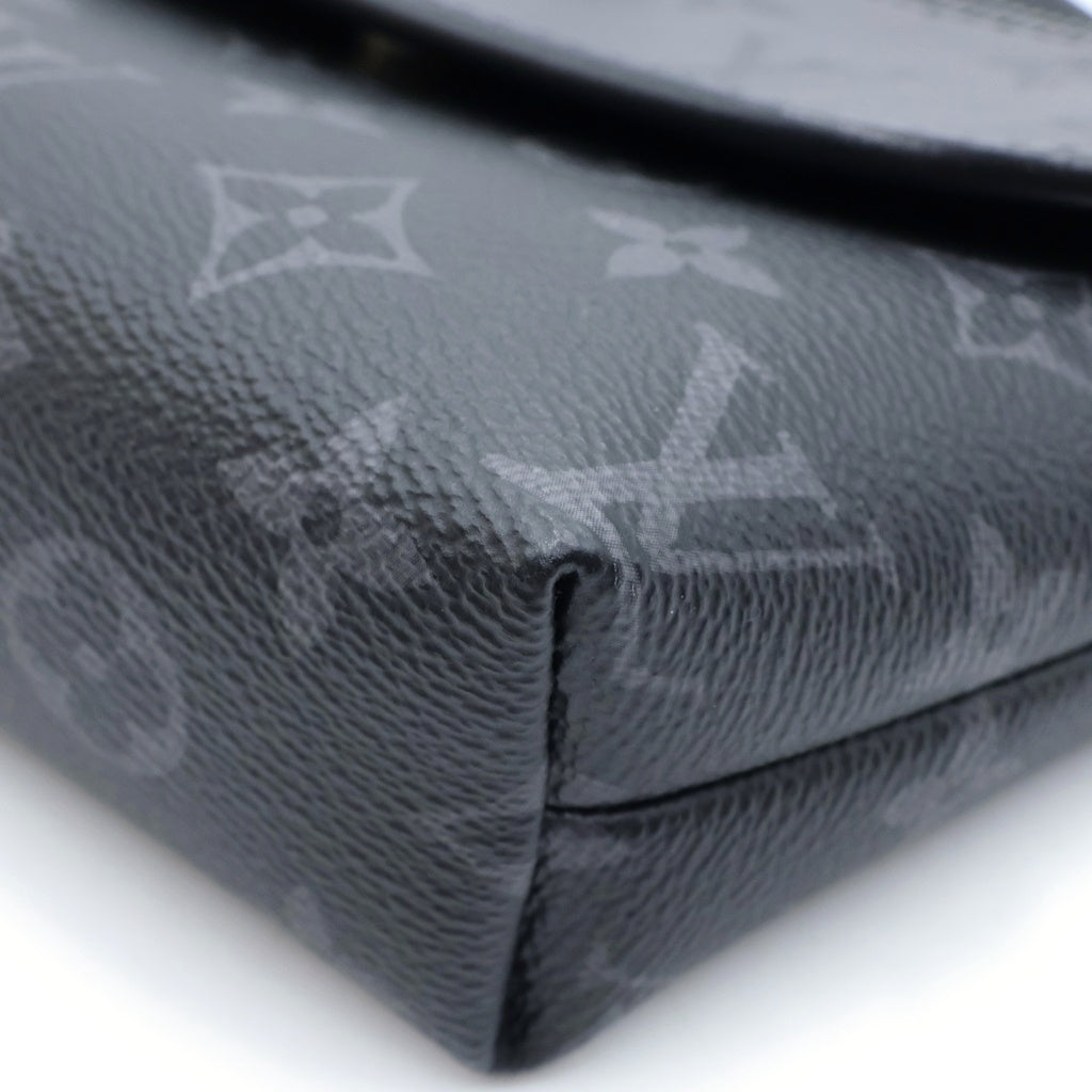 LOUIS VUITTON(ルイヴィトン) モノグラムエクリプス パルス ウェアラブルウォレット ショルダーバッグ ミニバッグ ブラック PVC レザー M12806 ブラック金具 レディース