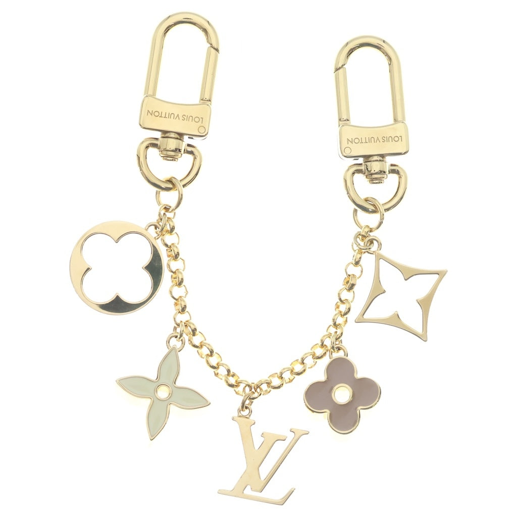 LOUIS VUITTON(ルイヴィトン) バッグ チャーム チェーン・フルール ドゥ モノグラム バッグチャーム ゴールド×ピンク M01413 レディース