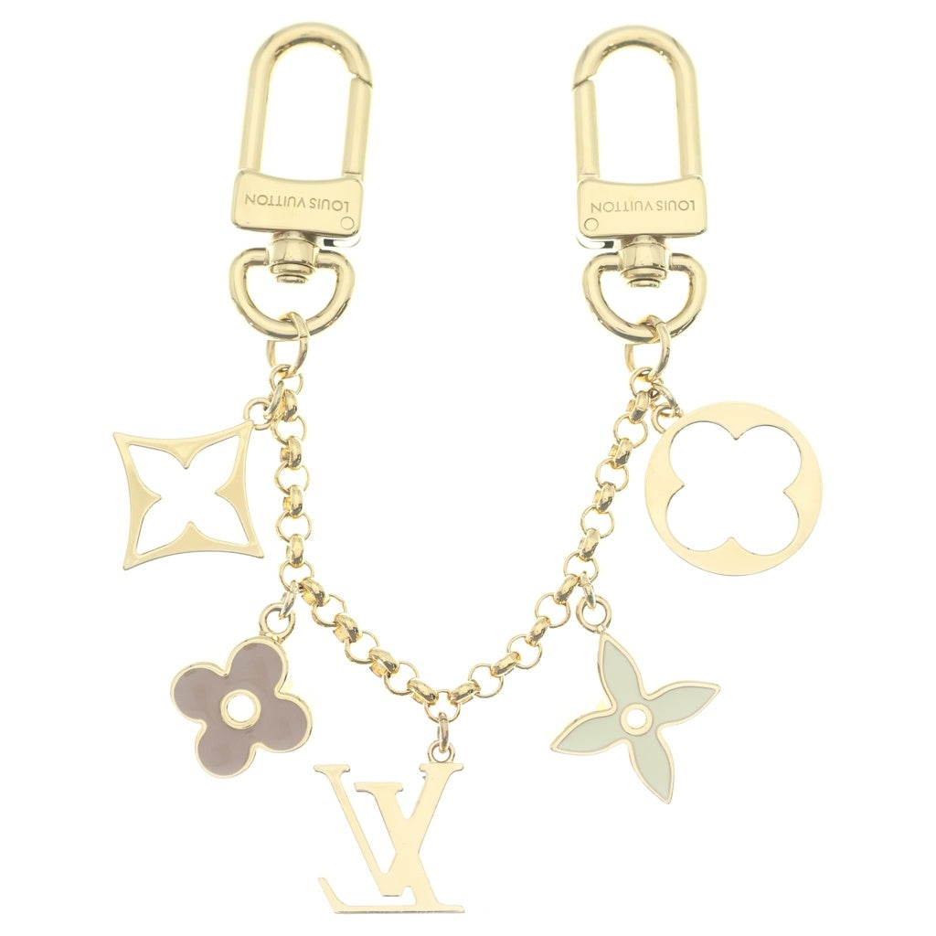 LOUIS VUITTON(ルイヴィトン) バッグ チャーム チェーン・フルール ドゥ モノグラム バッグチャーム ゴールド×ピンク M01413 レディース