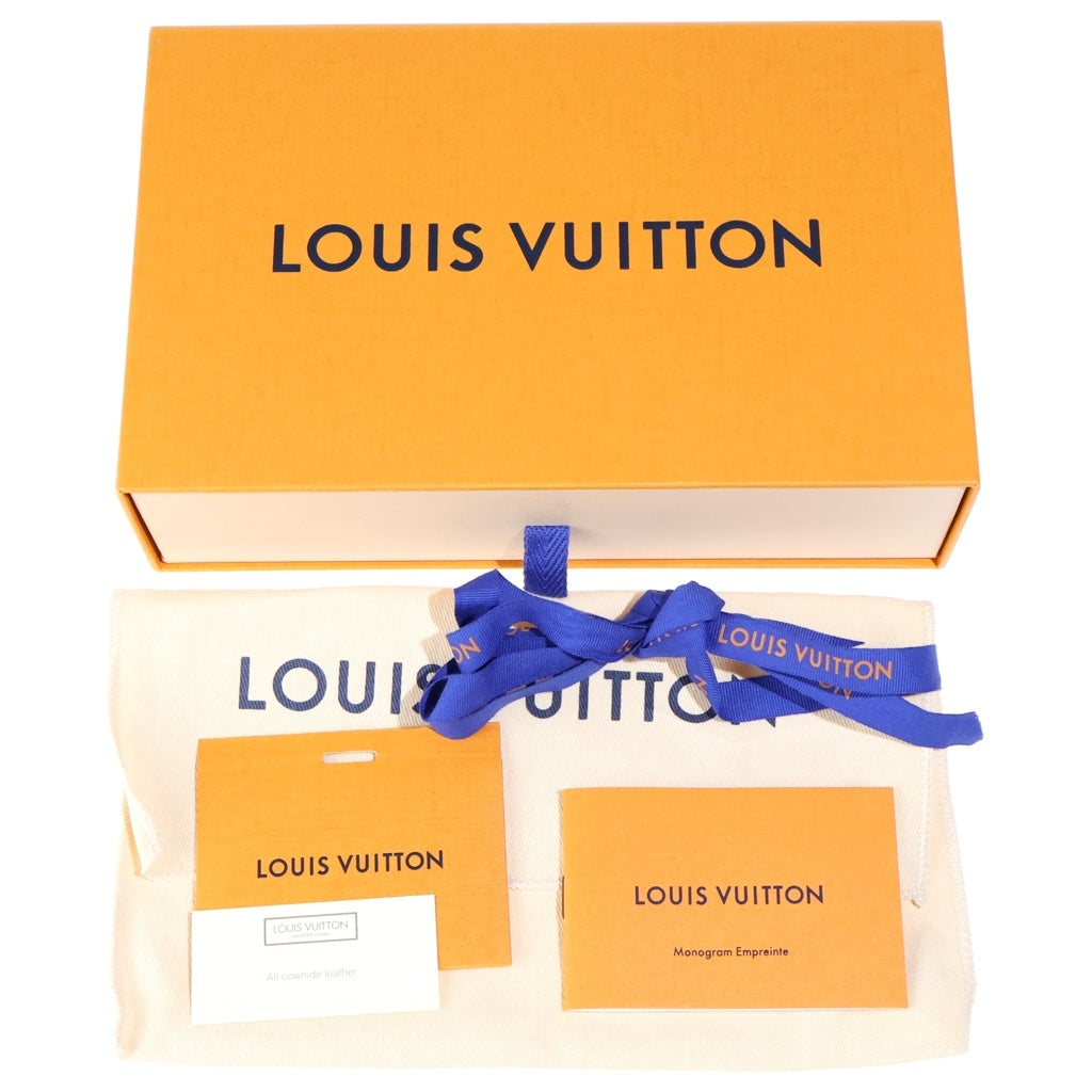 LOUIS VUITTON(ルイヴィトン) モノグラムアンプラント ジッピーウォレット ラウンドジップ長財布 レザー ネイビー M62121 レディース