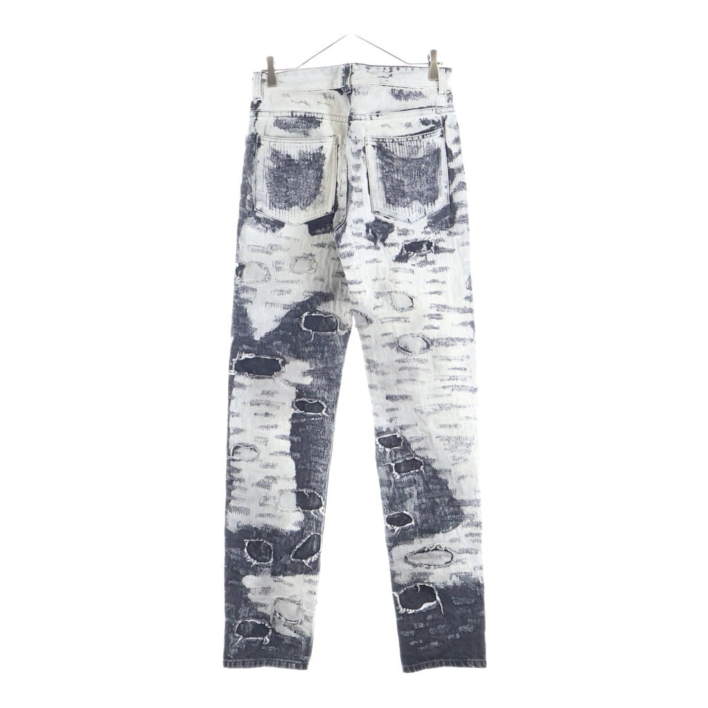 GIVENCHY(ジバンシィ) デストロイ加工 スリムフィット デニムパンツ ジーンズ グレー/ブラック BM50ST5Y33