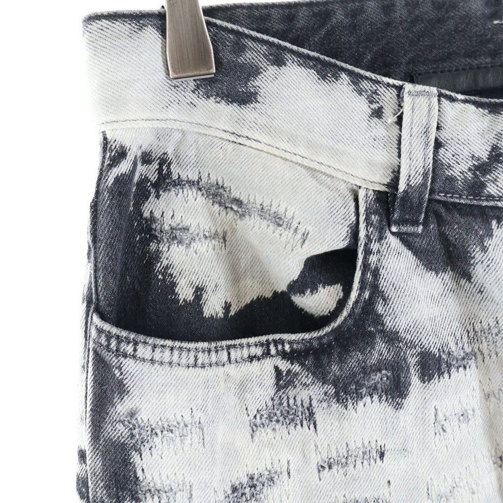 GIVENCHY(ジバンシィ) デストロイ加工 スリムフィット デニムパンツ ジーンズ グレー/ブラック BM50ST5Y33