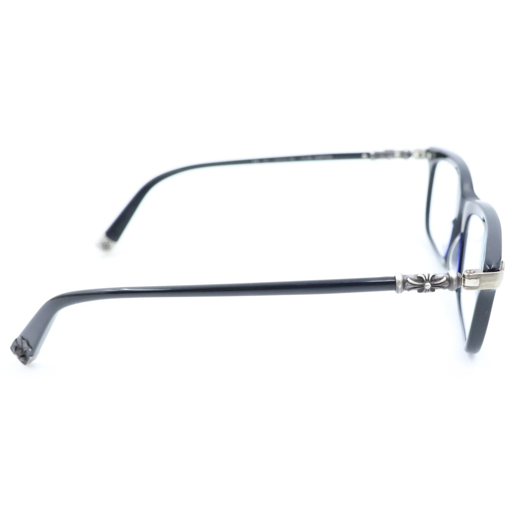 CHROME HEARTS(クロムハーツ) FUN HATC-A CHクロス スクエアフレーム 眼鏡 メガネ アイウェア 52□18-148 ブラック/シルバー