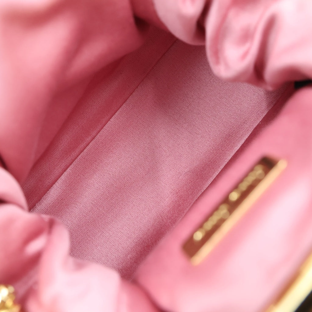 miumiu(ミュウミュウ) ベル ミニバック ショルダーバック マテラッセ ナッパレザー ピンク レディース