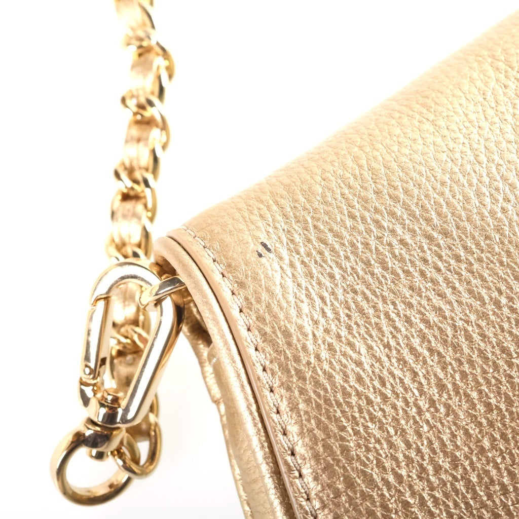 TORY BURCH(トリー バーチ) チェーンショルダーバッグ ゴールド レザー ゴールド金具 レディース