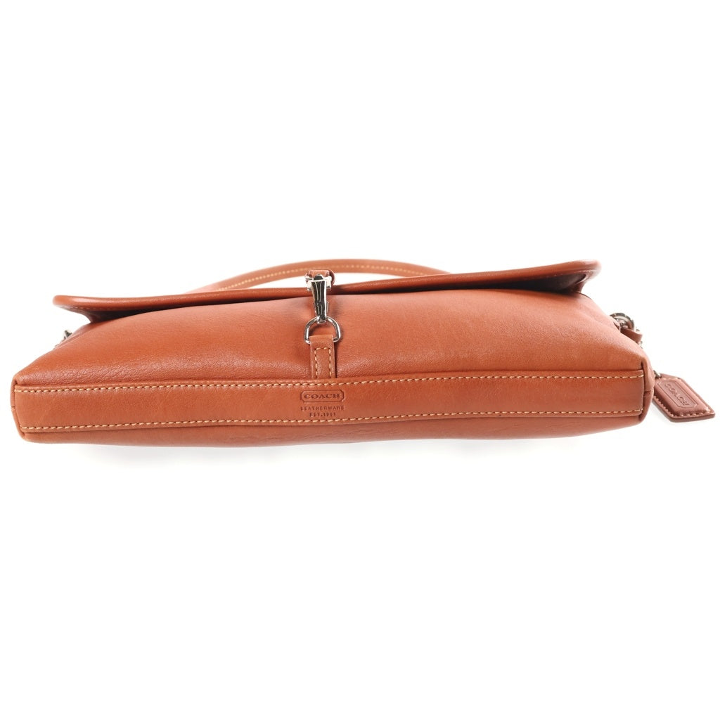 COACH(コーチ) ハンプトンズ ハンドバッグ ブラウン レザー 7573 シルバー金具 レディース