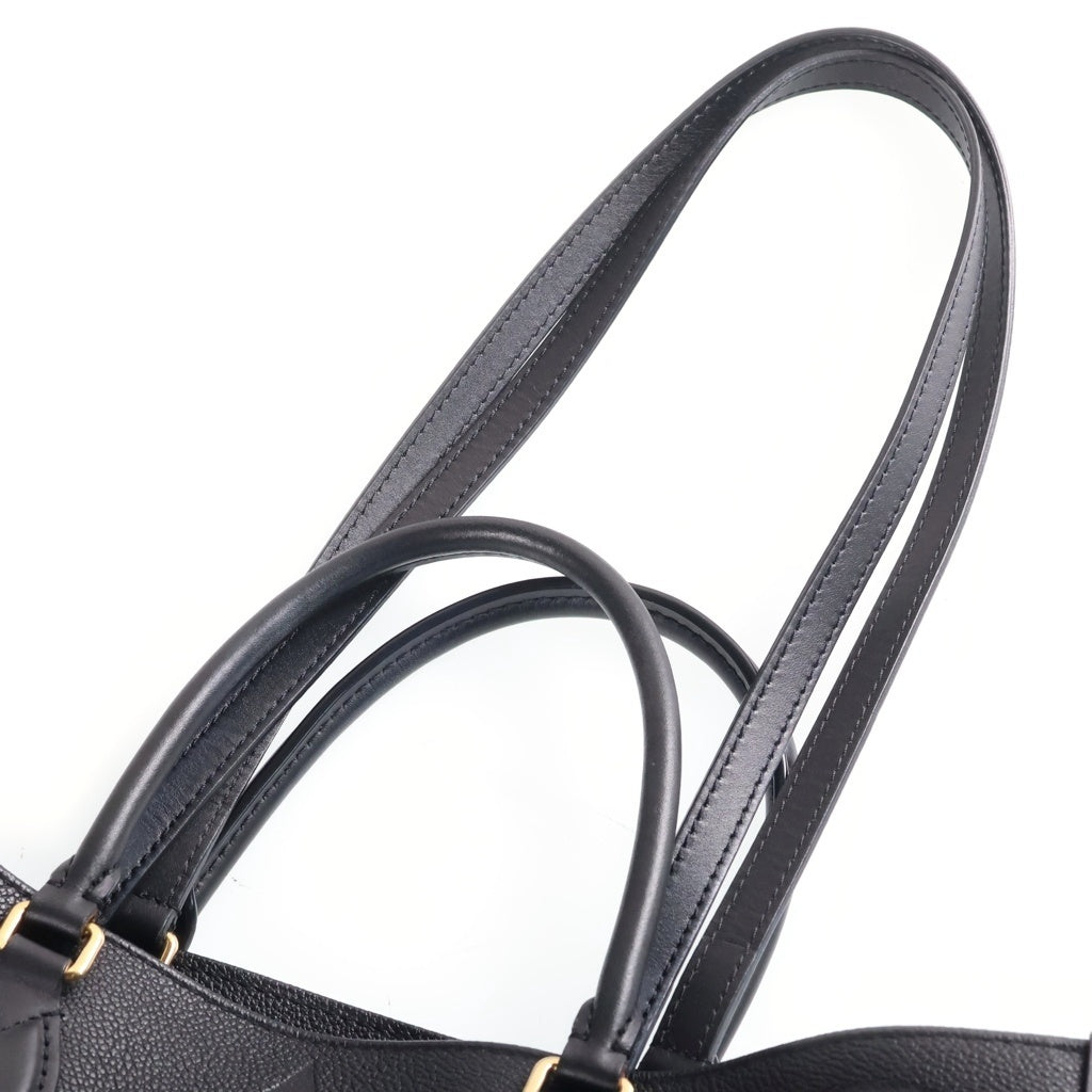 LOUIS VUITTON(ルイヴィトン) モノグラムアンプラント オンザゴーGM レザー 2WAY ハンド ショルダー トートバッグ ブラック gゴールド金具 M44925 ICタイプ レディース