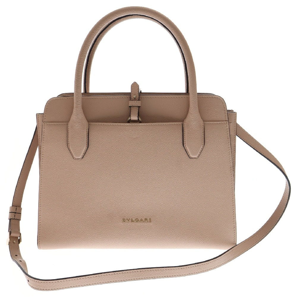 BVLGARI(ブルガリ) アルバ 2WAY ハンドバッグ ショルダーバッグ ベージュ レザー