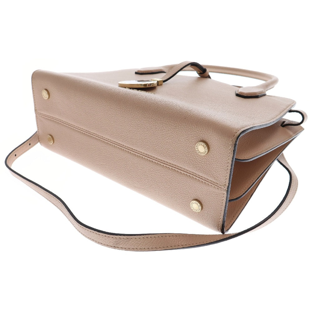 BVLGARI(ブルガリ) アルバ 2WAY ハンドバッグ ショルダーバッグ ベージュ レザー