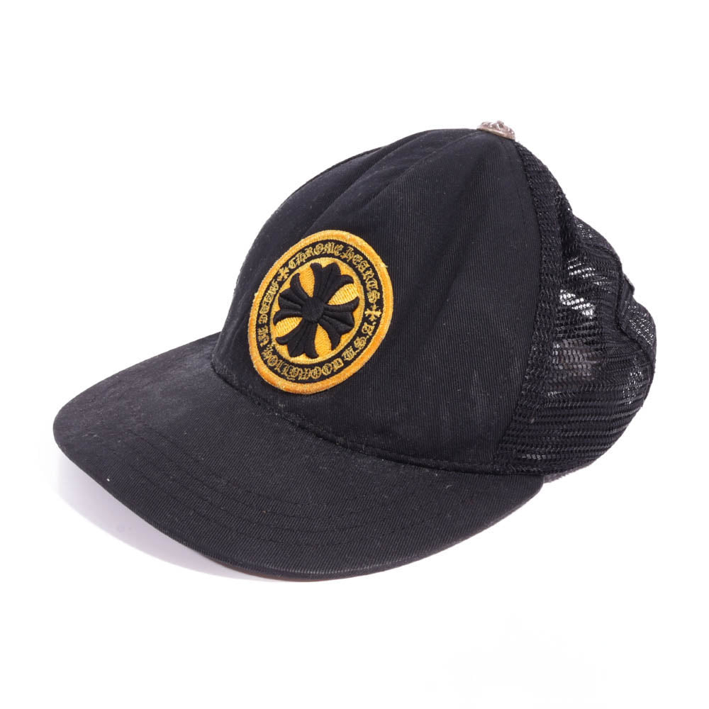 CHROME HEARTS(クロムハーツ) トラッカーキャップ ラウンドパッチ TRUCKER CAP ROUND PATCH ブラック クロスボール 帽子