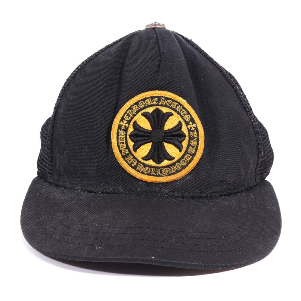 CHROME HEARTS(クロムハーツ) トラッカーキャップ ラウンドパッチ TRUCKER CAP ROUND PATCH ブラック クロスボール 帽子