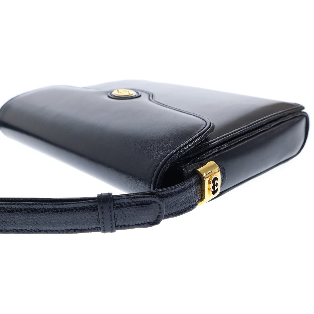 GUCCI(グッチ) オールドグッチ ワンショルダーバッグ ネイビー レザー ミニバッグ ゴールド金具 001 056 0475