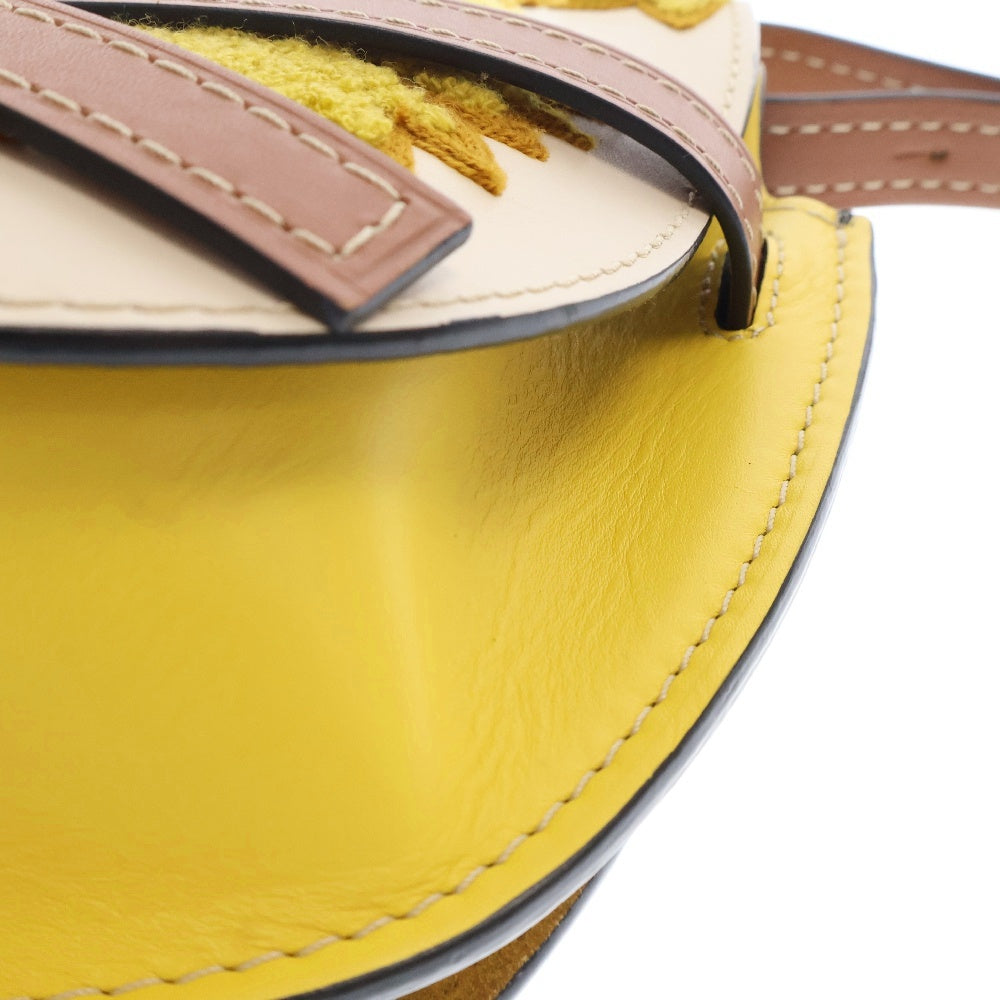 LOEWE(ロエベ) ×William De Morgan ゲートフローラル スモール バッグ ショルダーバッグ イエロー レザー