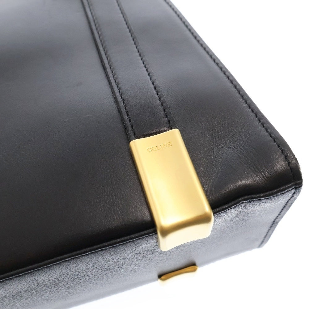 CELINE(セリーヌ) ハンドバッグ トートバッグ ブラック ゴールド金具 レザー ヴィンテージ