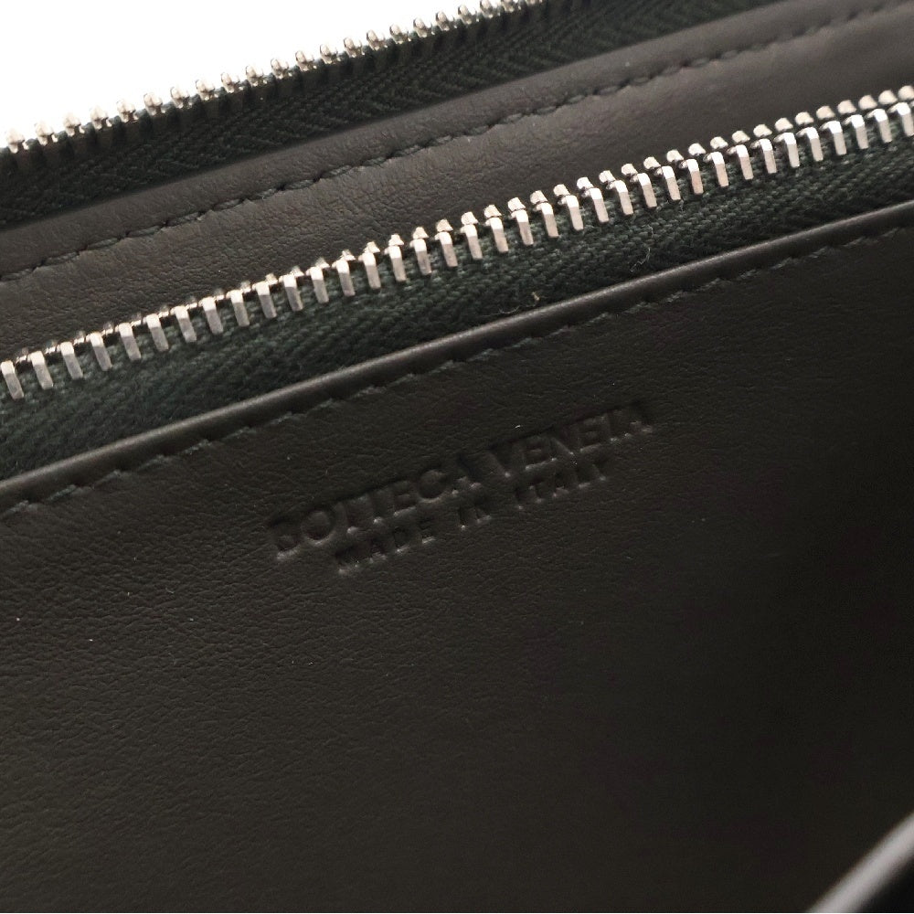 BOTTEGA VENETA(ボッテガヴェネタ) カセット イントレチャート ラウンドジップ長財布 ロングウォレット グレー