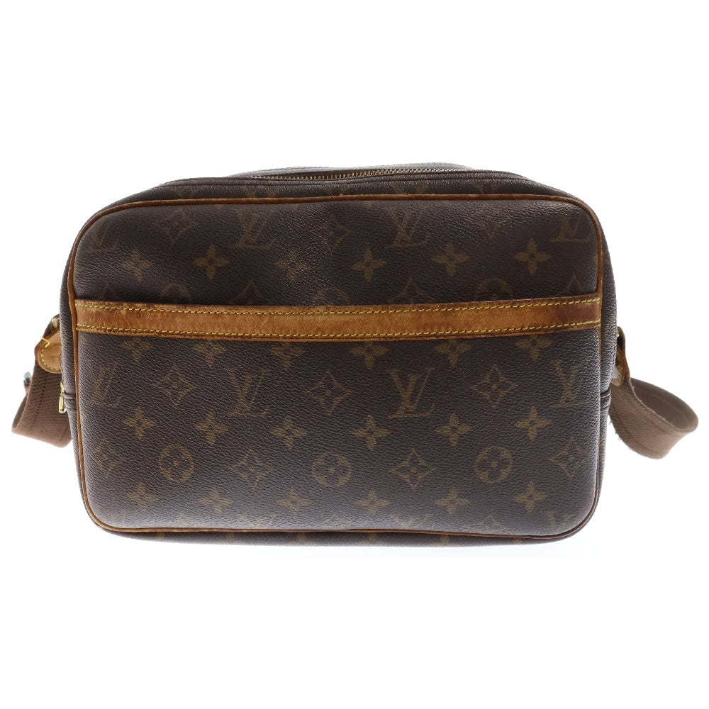 LOUIS VUITTON(ルイヴィトン) モノグラム リポーターPM レザーショルダーバッグ ブラウン M45254