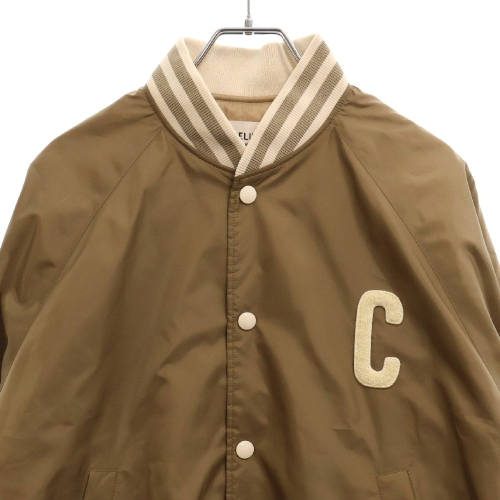 CELINE(セリーヌ) 23AW ロゴ テディジャケット アウター ブラウン カーキ キャラメル ナイロン 2W985905V