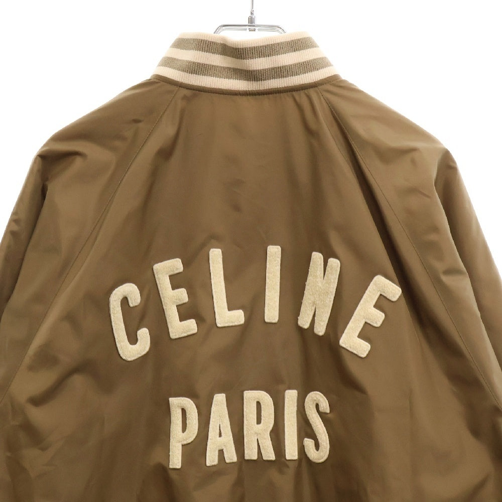 CELINE(セリーヌ) 23AW ロゴ テディジャケット アウター ブラウン カーキ キャラメル ナイロン 2W985905V