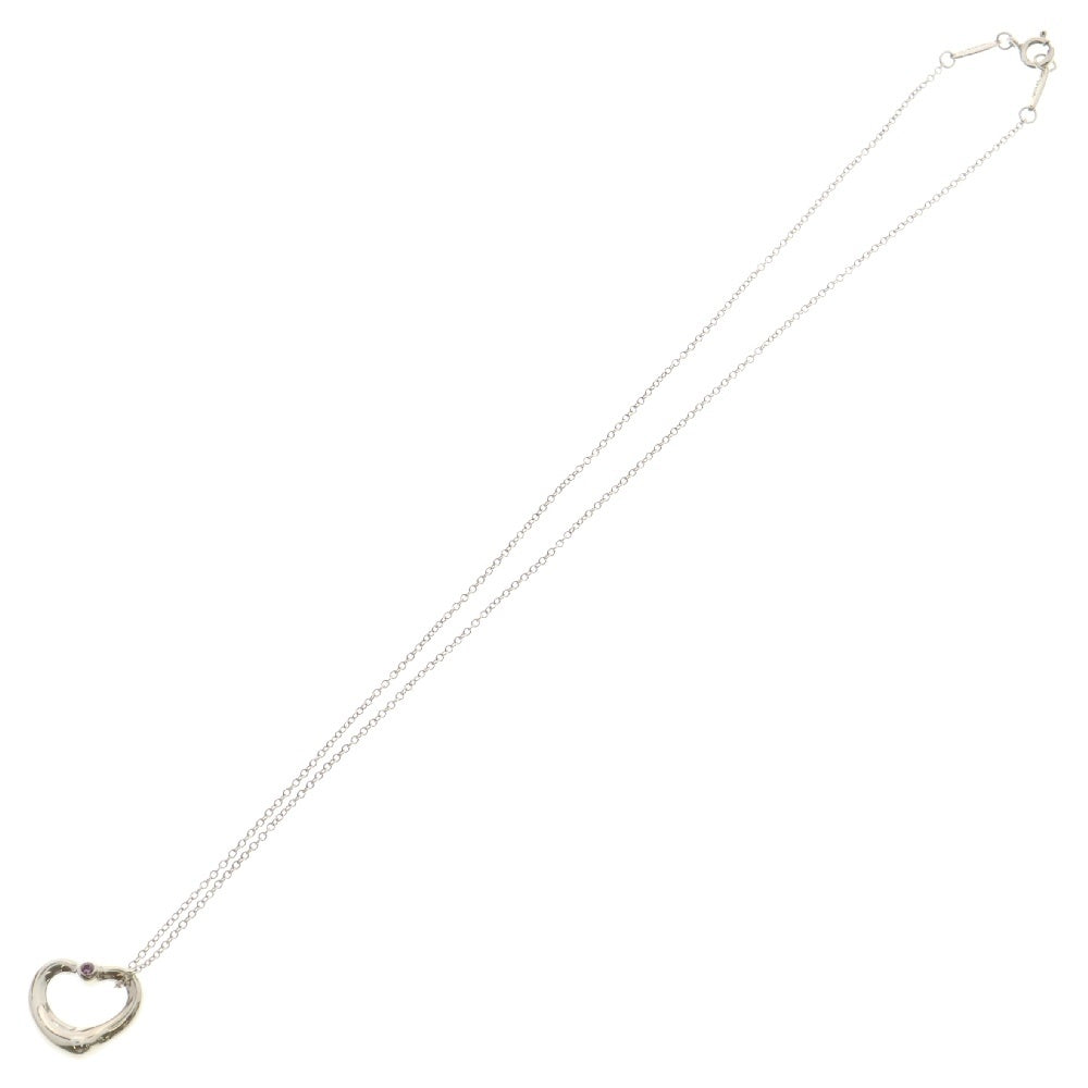 TIFFANY&Co(ティファニー) ピンクサファイア オープンハート ネックレス シルバー SV925