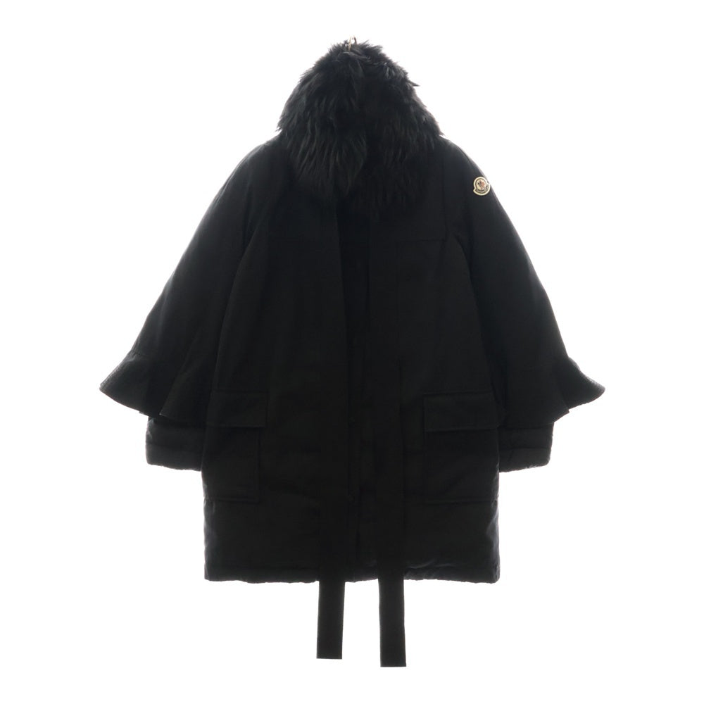 MONCLER(モンクレール) sacaiコラボ バルーン ファー ダウンジャケット ブラック 1 レディース