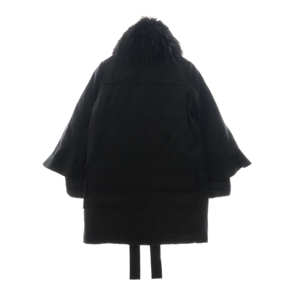 MONCLER(モンクレール) sacaiコラボ バルーン ファー ダウンジャケット ブラック 1 レディース