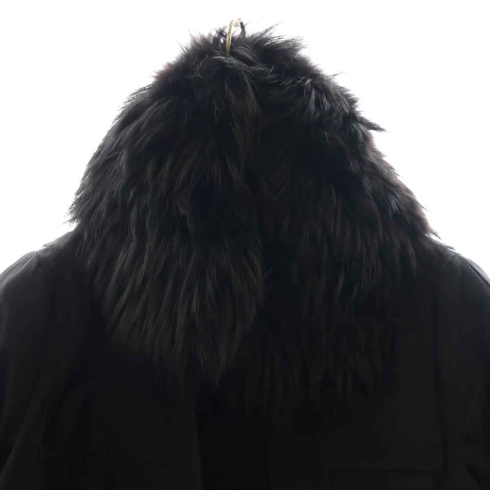 MONCLER(モンクレール) sacaiコラボ バルーン ファー ダウンジャケット ブラック 1 レディース