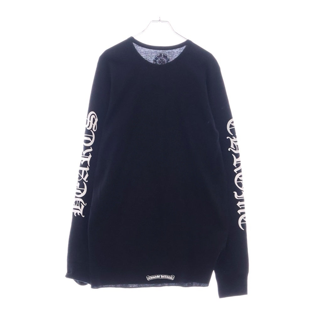 CHROME HEARTS(クロムハーツ) Thermal Scroll Label サーマル スクロール ラベル アームロゴ 長袖Tシャツ ブラック