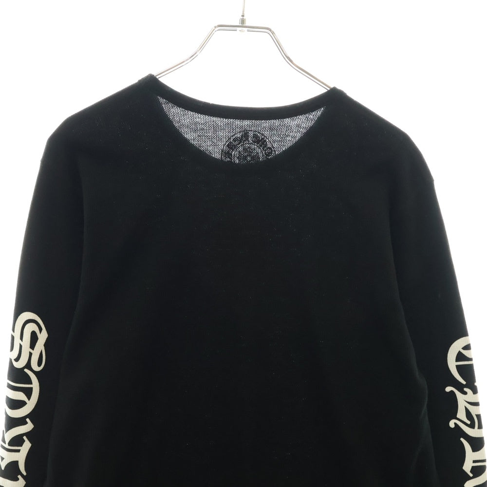 CHROME HEARTS(クロムハーツ) Thermal Scroll Label サーマル スクロール ラベル アームロゴ 長袖Tシャツ ブラック