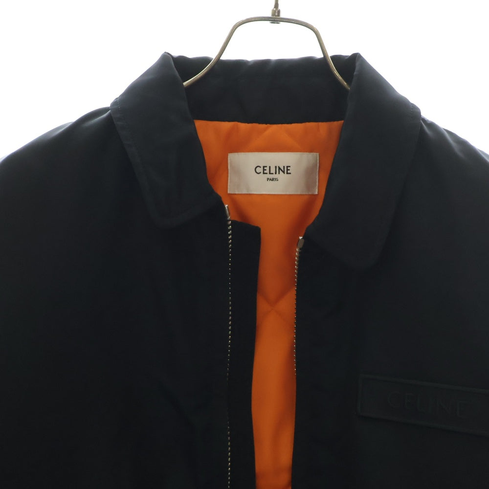 CELINE(セリーヌ) ロゴワッペン ナイロンボンバージャケット ブラック 2W83A889O